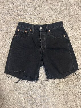 Levi's Black Denim Jeans with Leather Patch